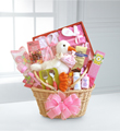 Special Stork Delivery Baby Girl Basket