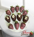 Shari's Berries� Limited Edition Chocolate Dipped Love Berry Gram Strawberries - 12-piece